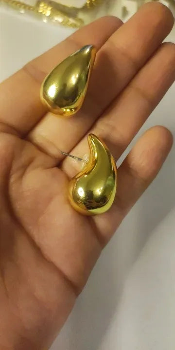 Teardrop Dome Bottega Earrings