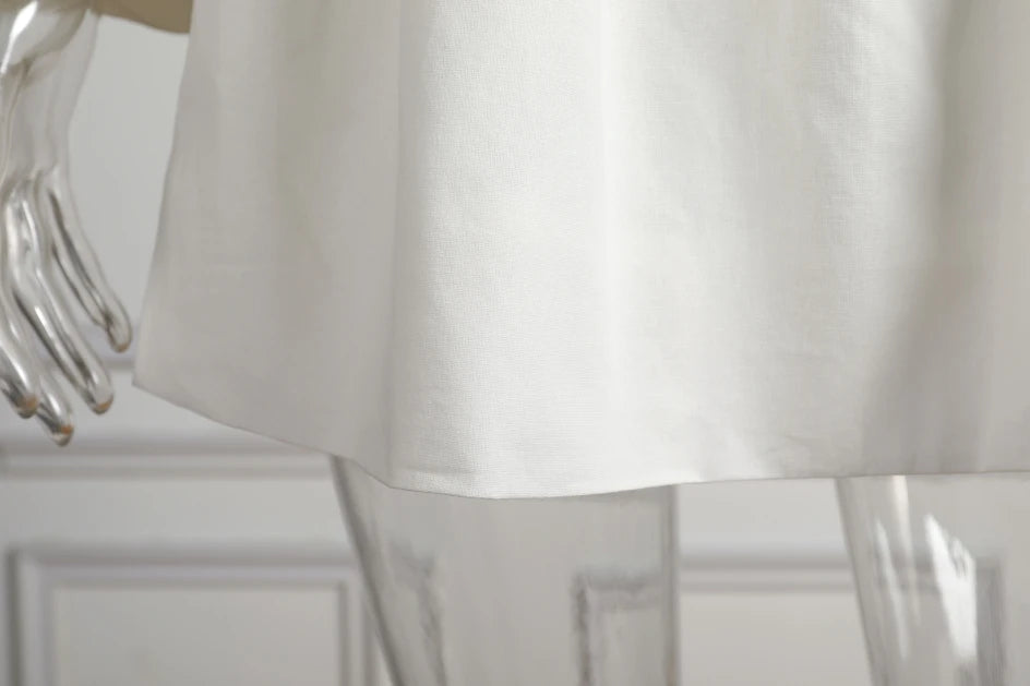 Puff Sleeve Crop Top With High Waist Mini Skirt Set