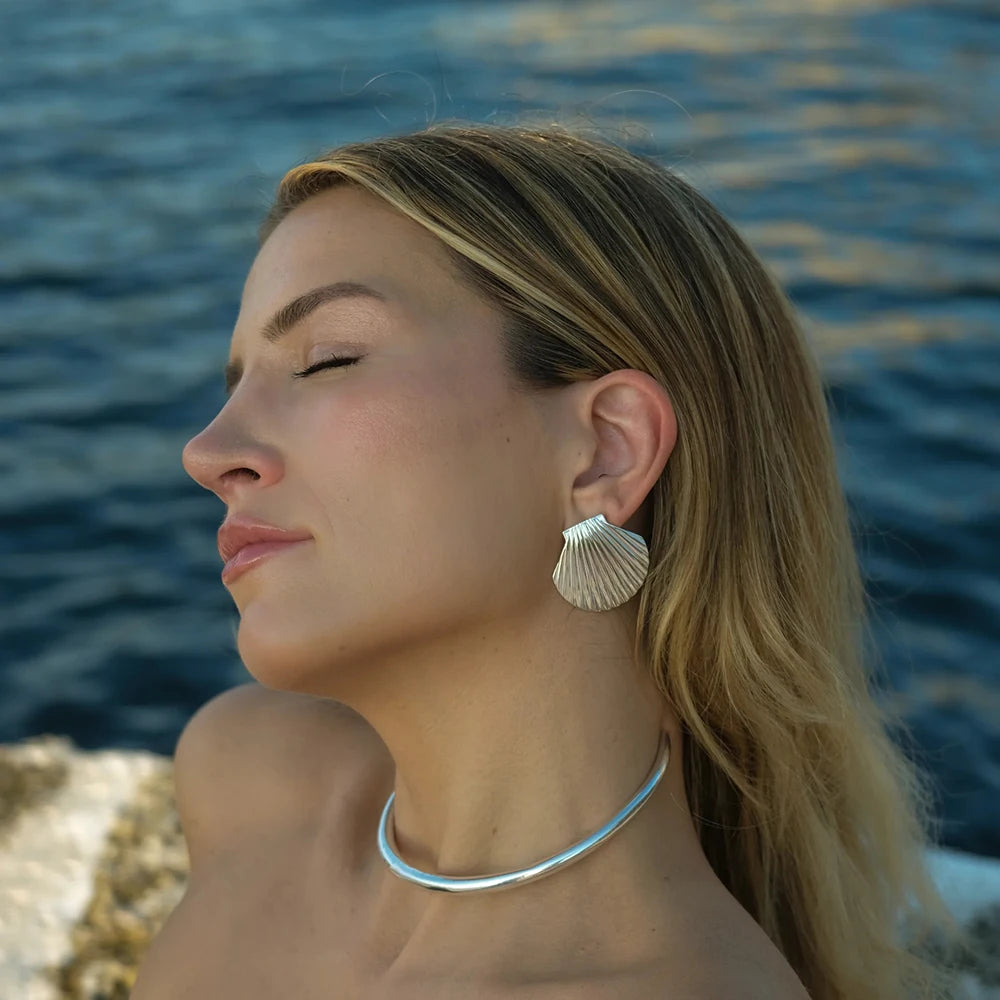 Sea Shell Earrings Gold or Silver