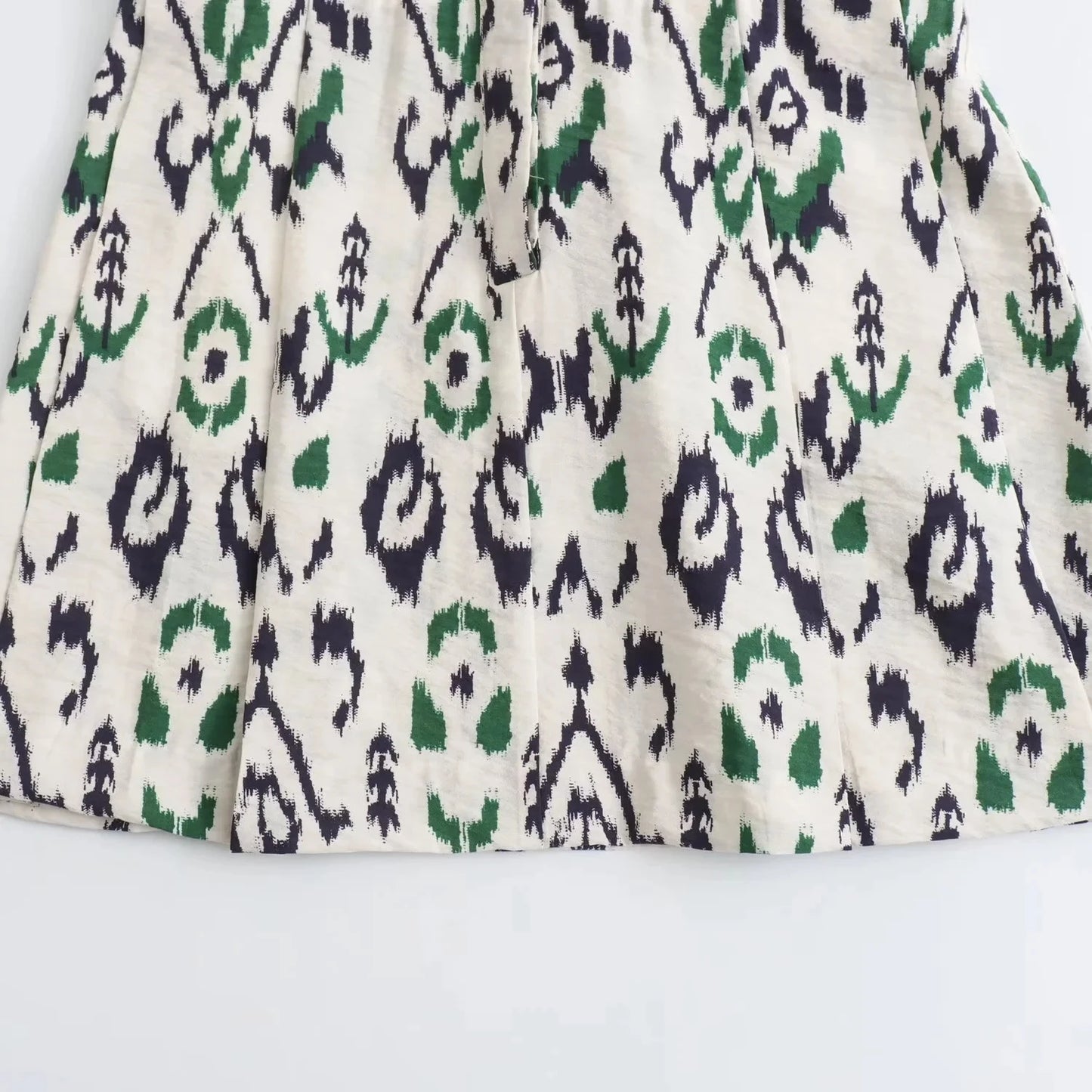 Collared Abstract Print Shirt Dress