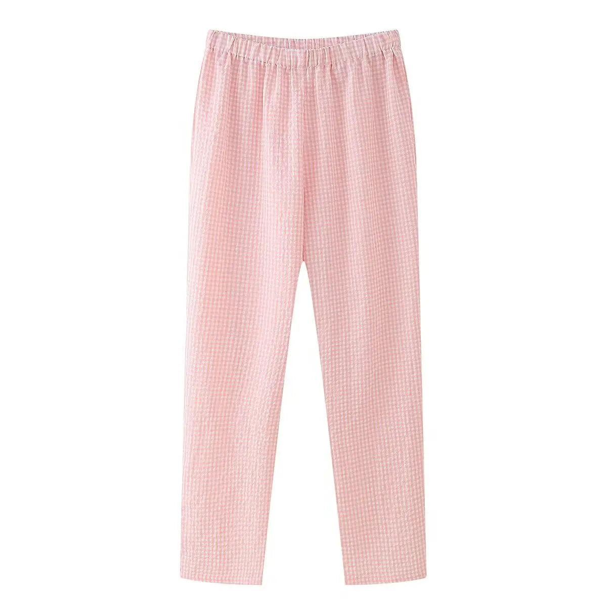 Pink Trousers with Elastic Waistband