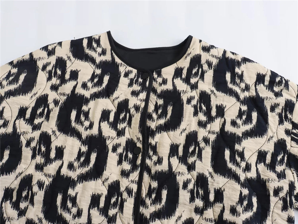SnakeSkin Print Quilted Boho Jacket