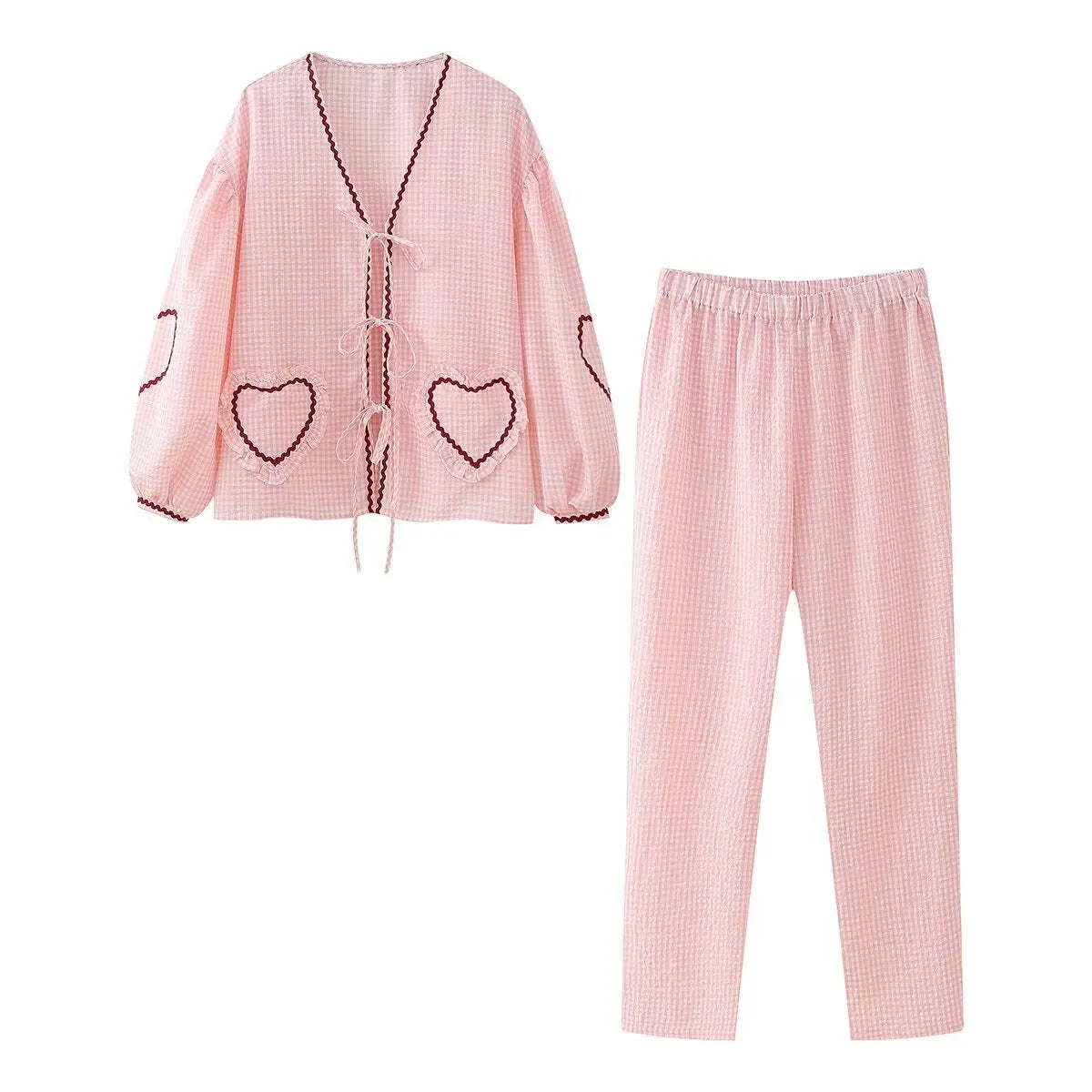 Pink Trousers with Elastic Waistband