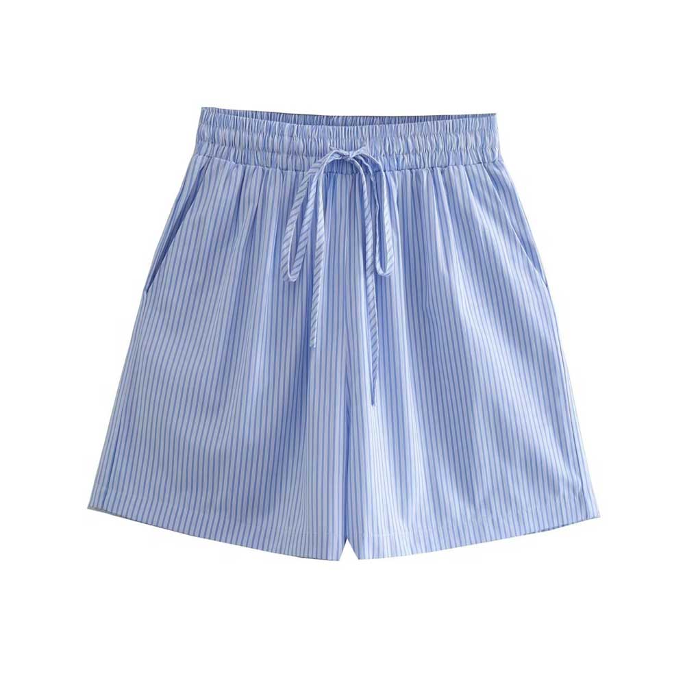Shorts & Shirt  Co-Ord Blue Pinstripe