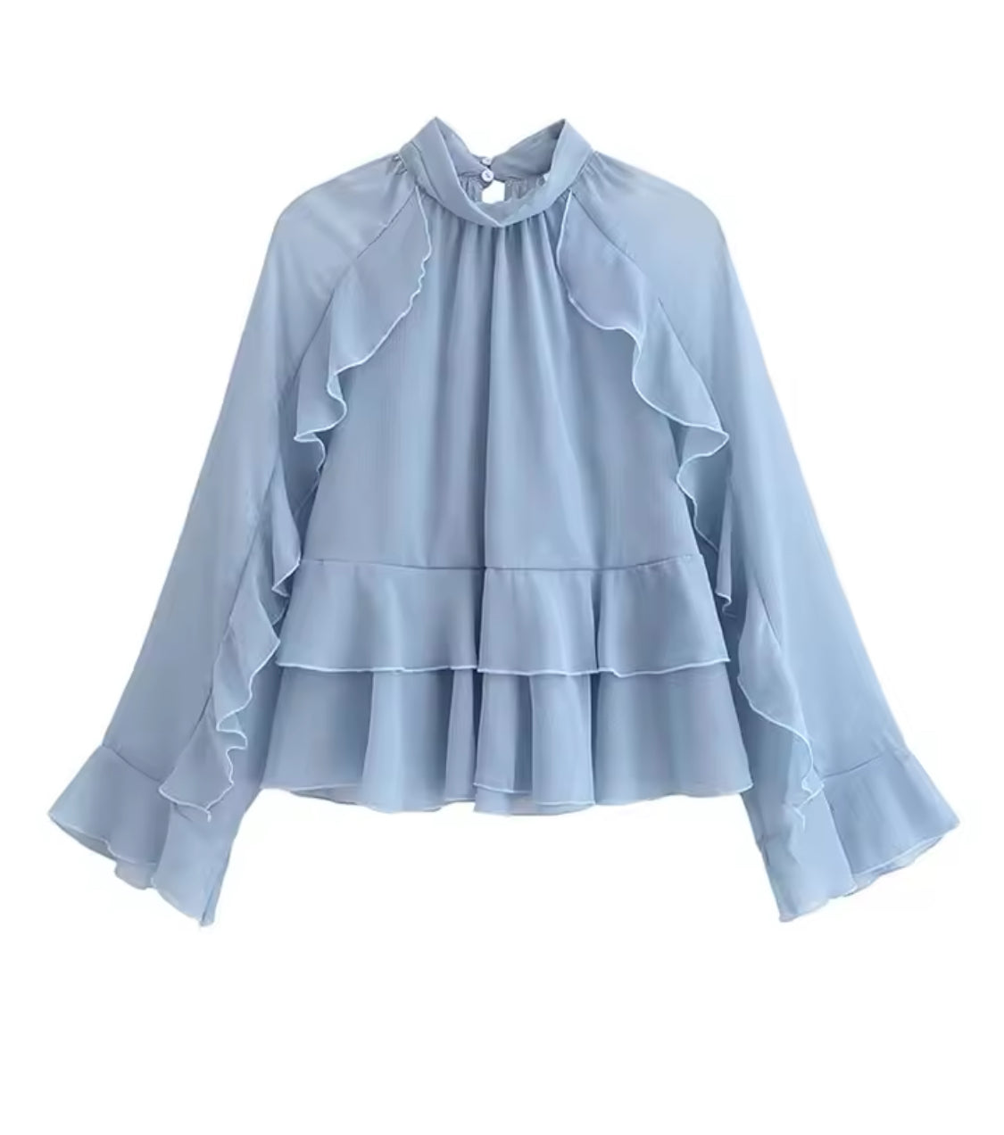 Romantic Blouse with Ruffles