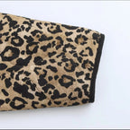 New Leopard Print Quilted Jacket with Trims