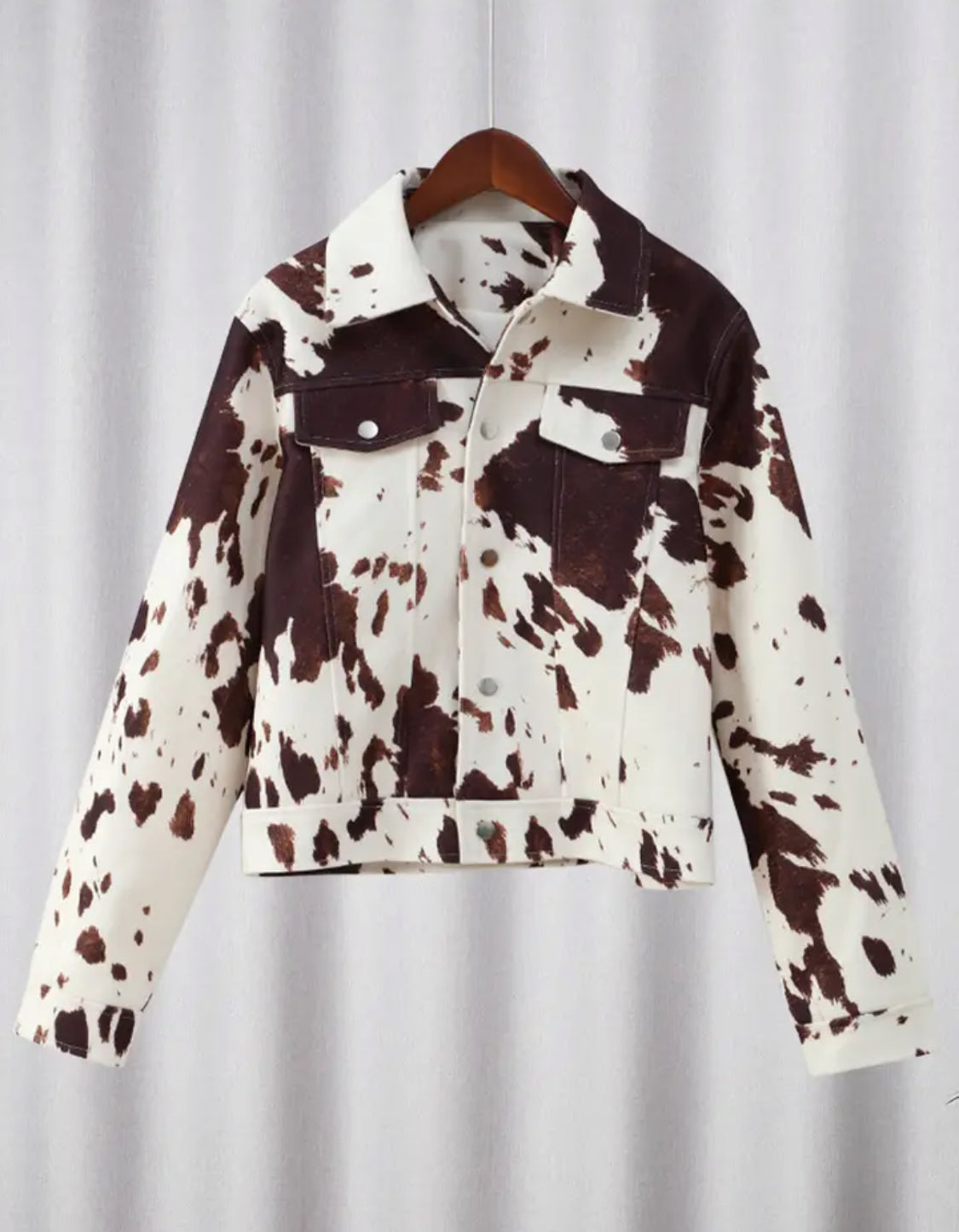 Cow Print Short Jacket