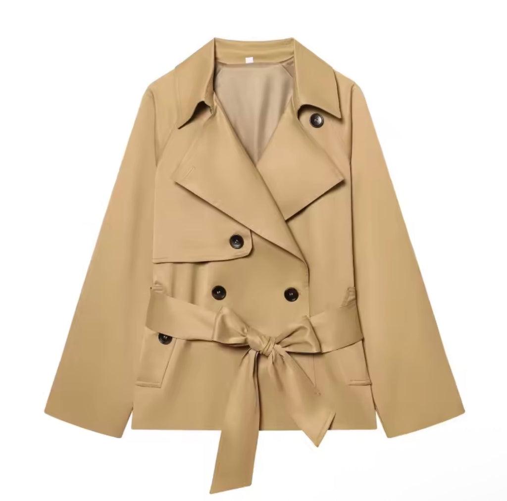 Belted Short Trench