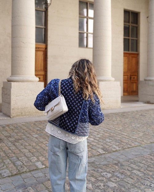 Reversible Quilted Patchwork Oversized Cropped Boho Jacket