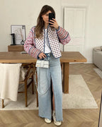 Reversible Quilted Patchwork Oversized Cropped Boho Jacket