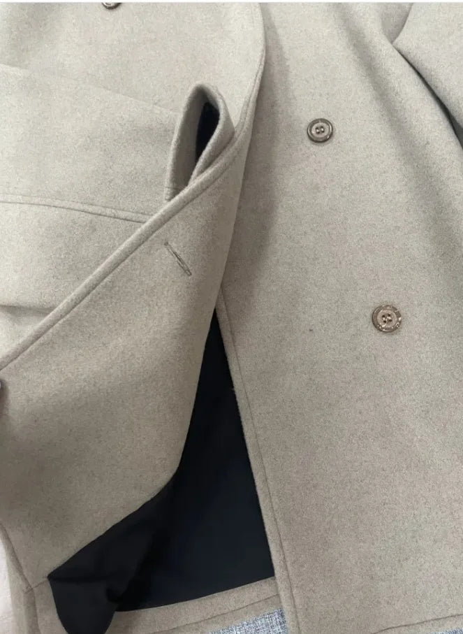 Double-Face Shawl Collar Oversized Jacket