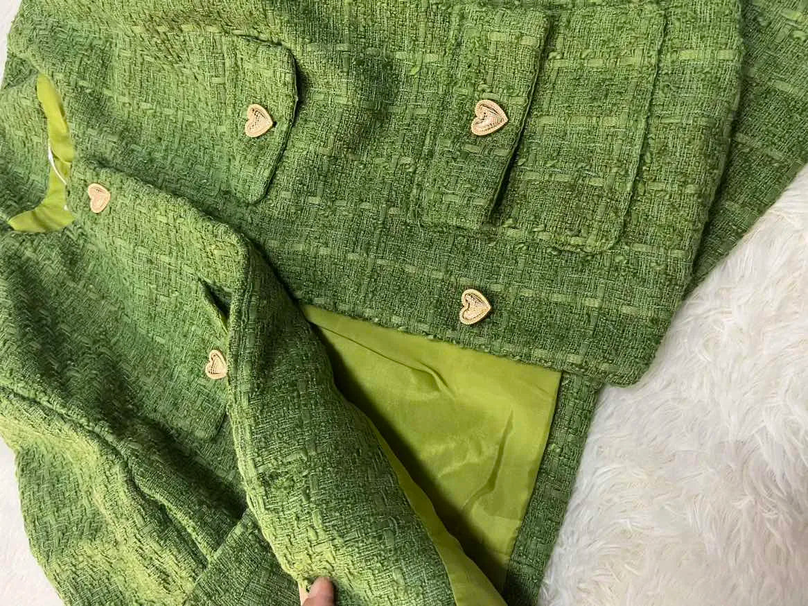 Green Tweed Jacket Blazer