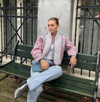 Reversible Quilted Patchwork Oversized Cropped Boho Jacket