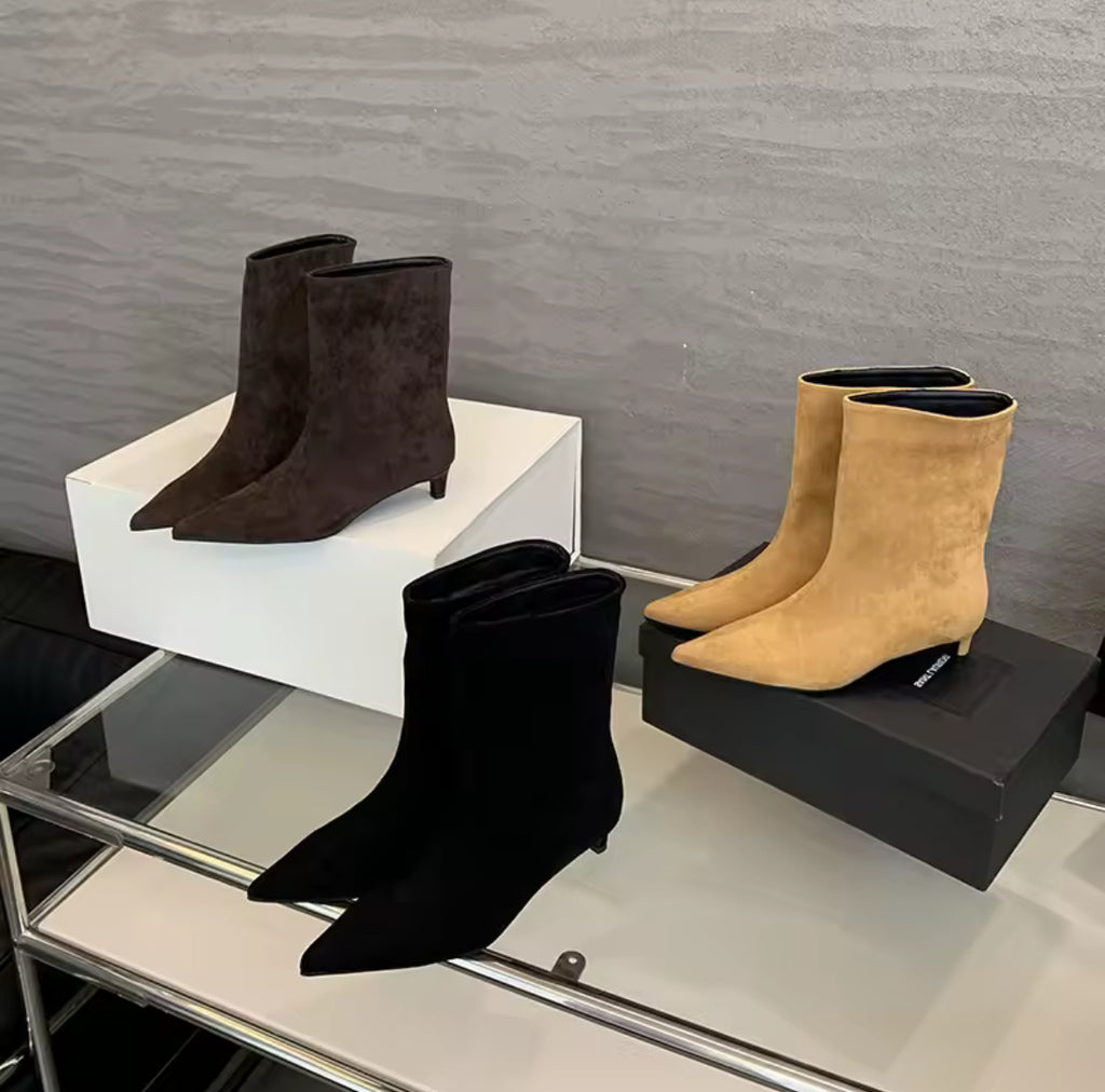 Faux Suede Ankle Boots the style manager
