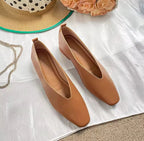 French Square Toe Flats
