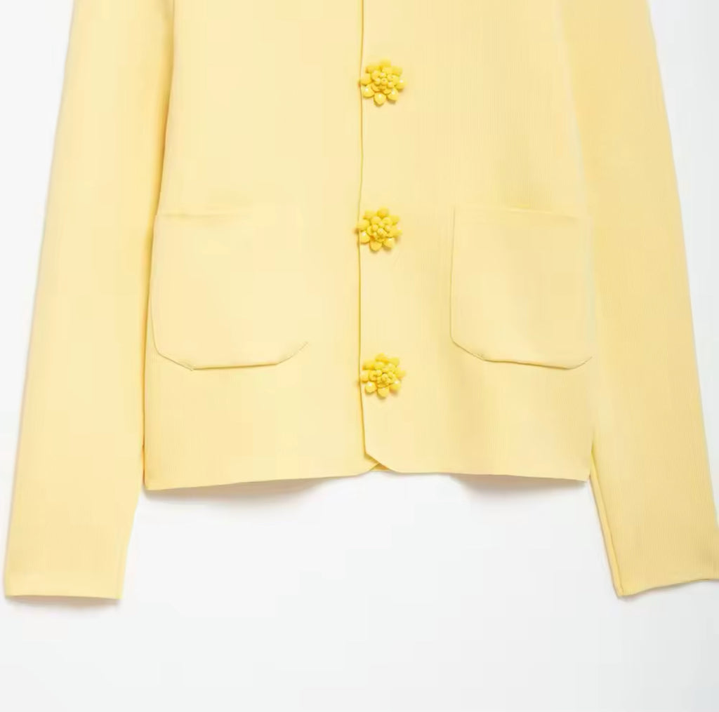 Butter Yellow Cardigan