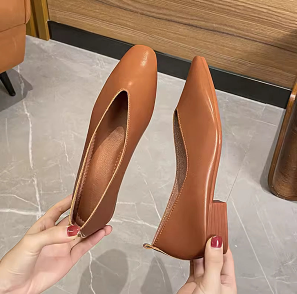 French Square Toe Flats