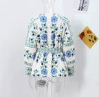 Floral Quilted Belted Jacket