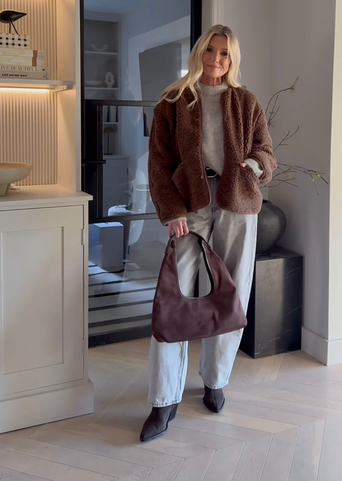 Teddy Fleece Jacket with Pockets