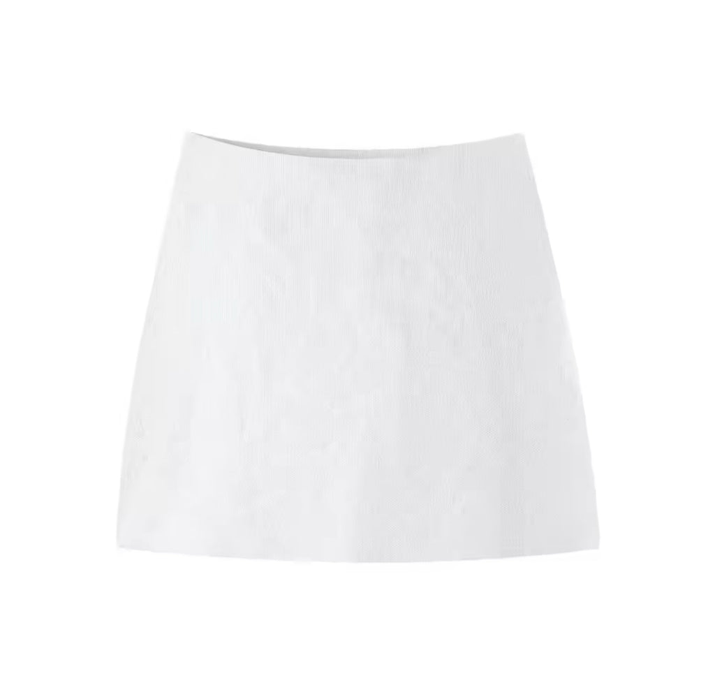 Cinched Waist Cardigan with Matching Skirt