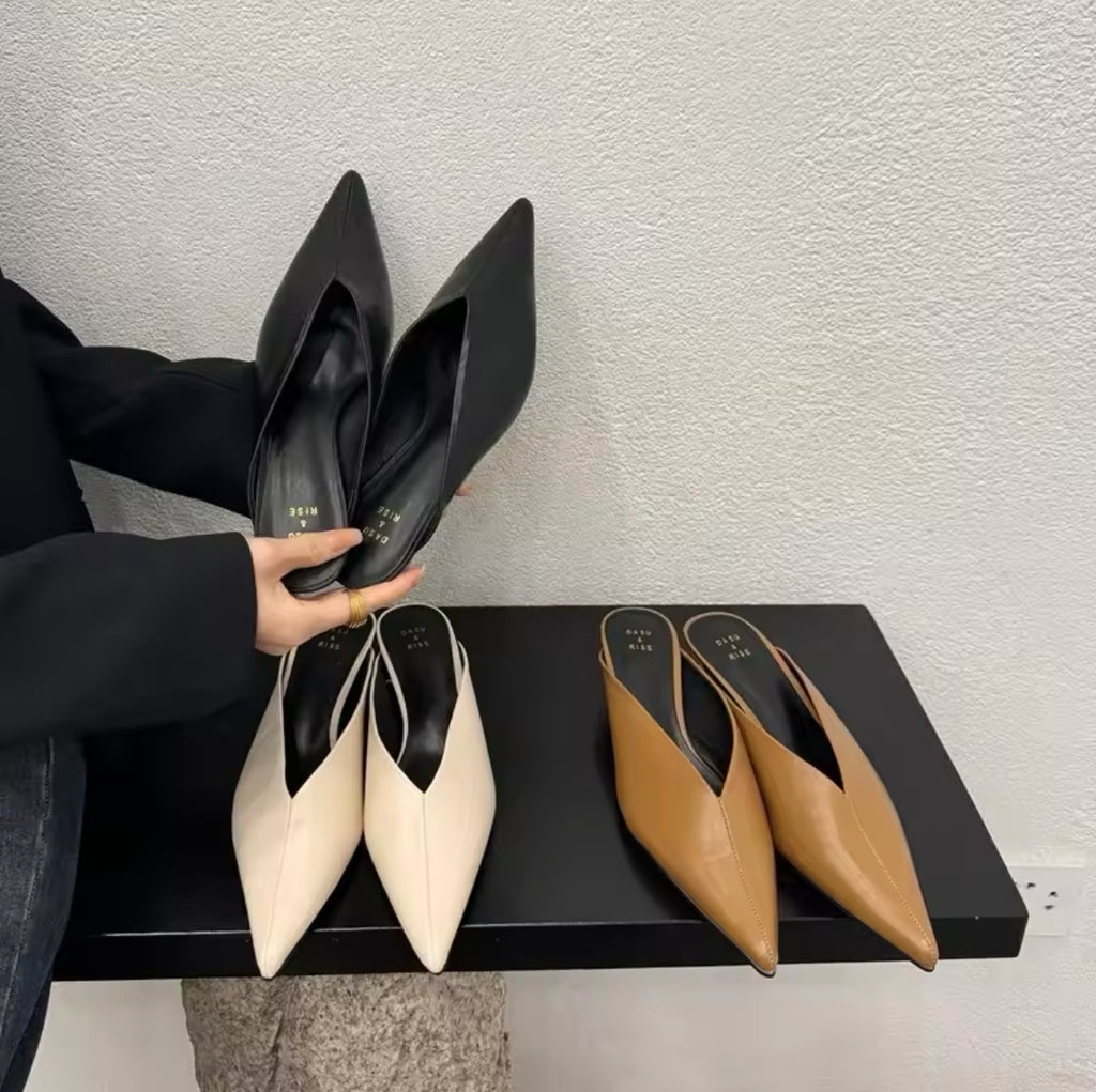 Pointed Toe Mules Shoes