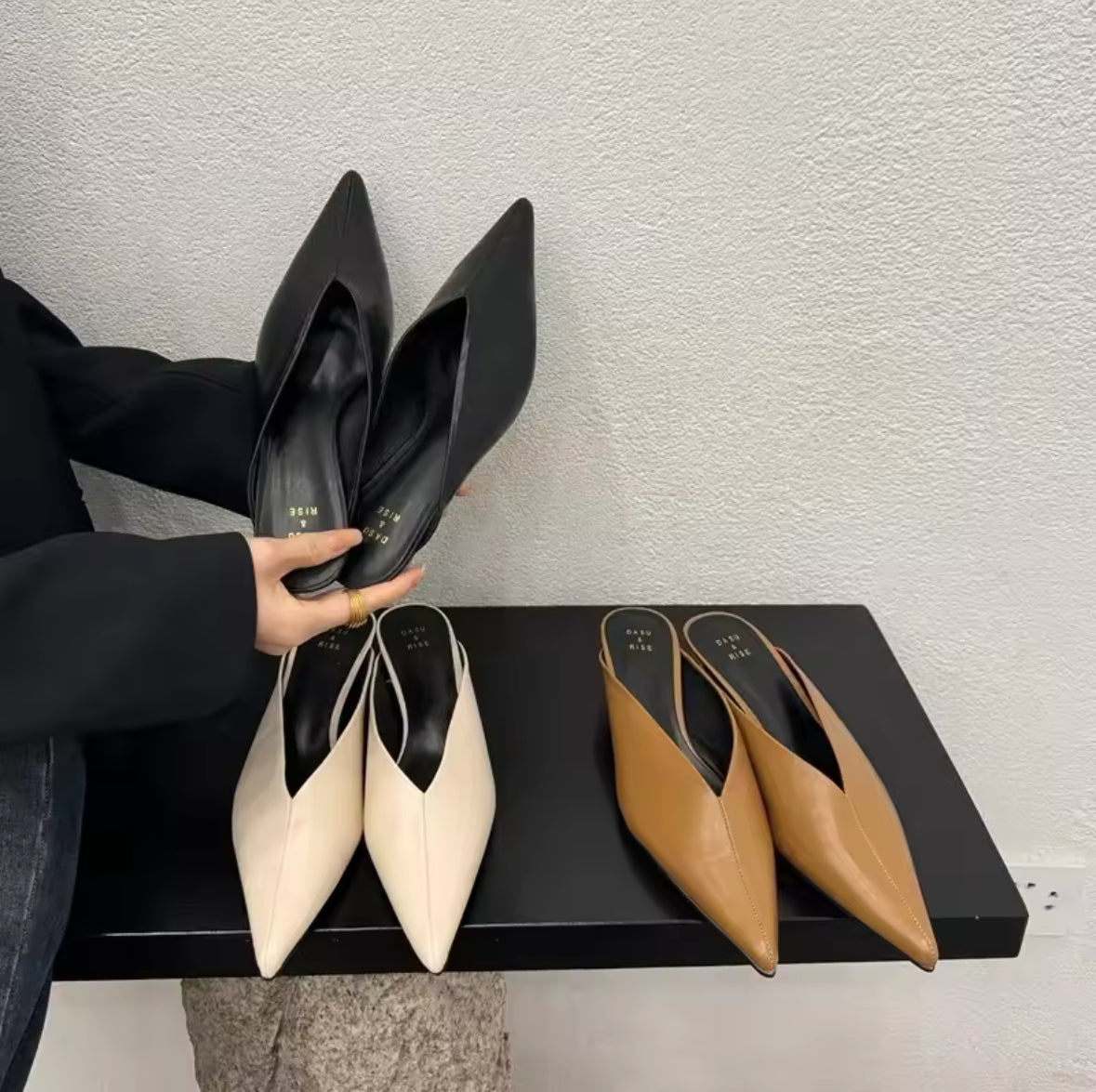 Pointed Toe Mules Shoes