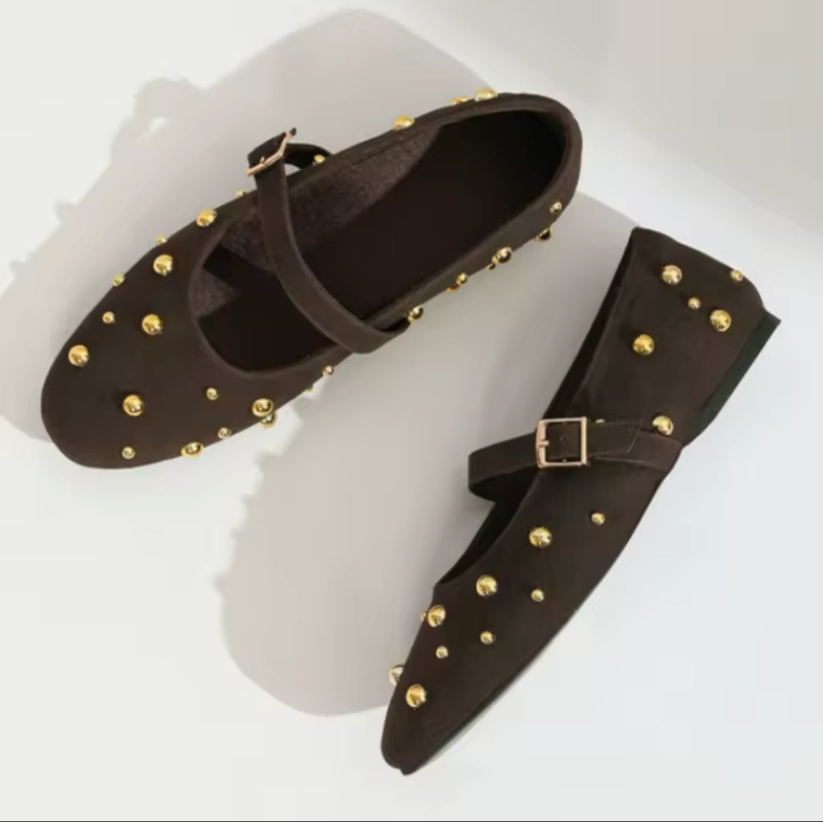 Ballerinas with Studs Flats