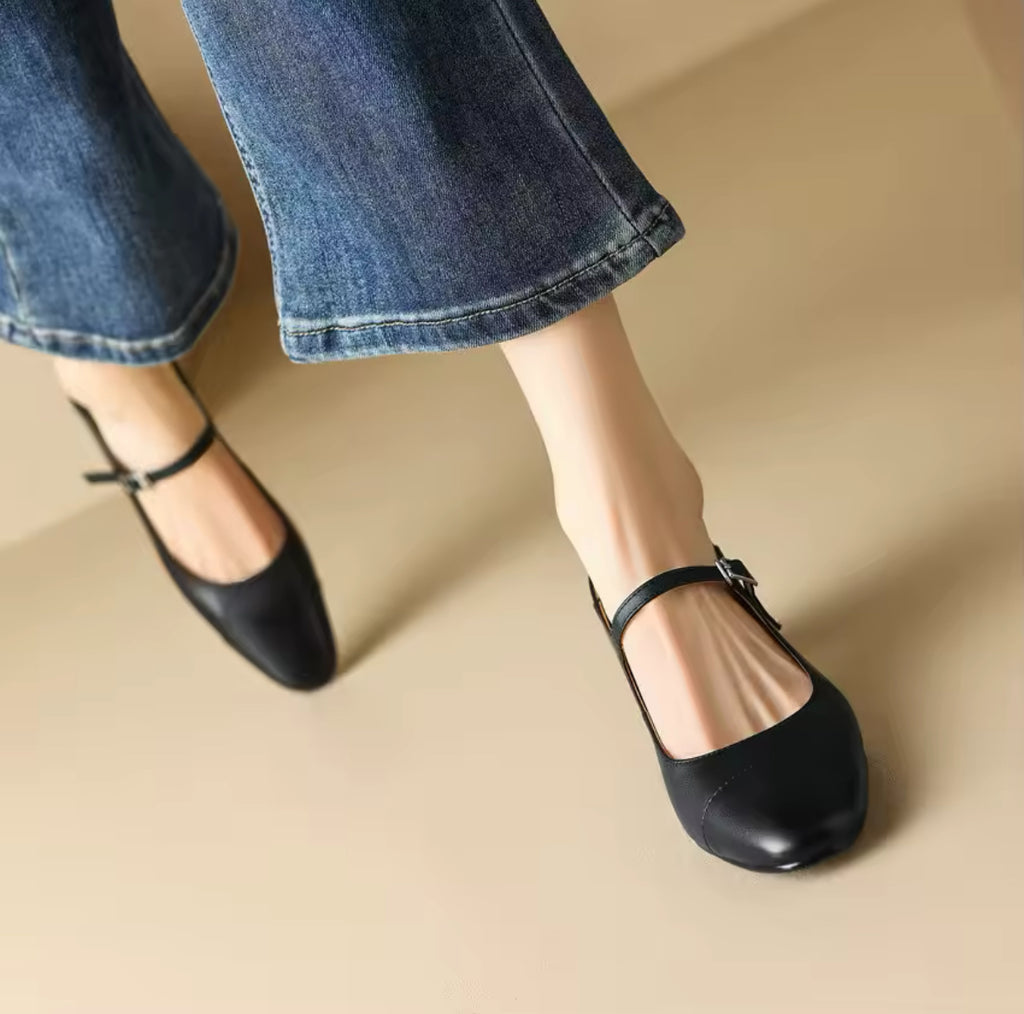 Mary Janes Leather Ballerinas