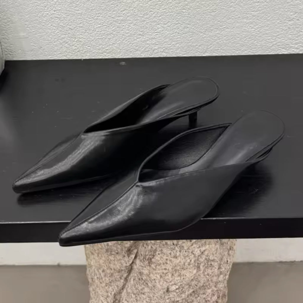 Pointed Toe Mules Shoes
