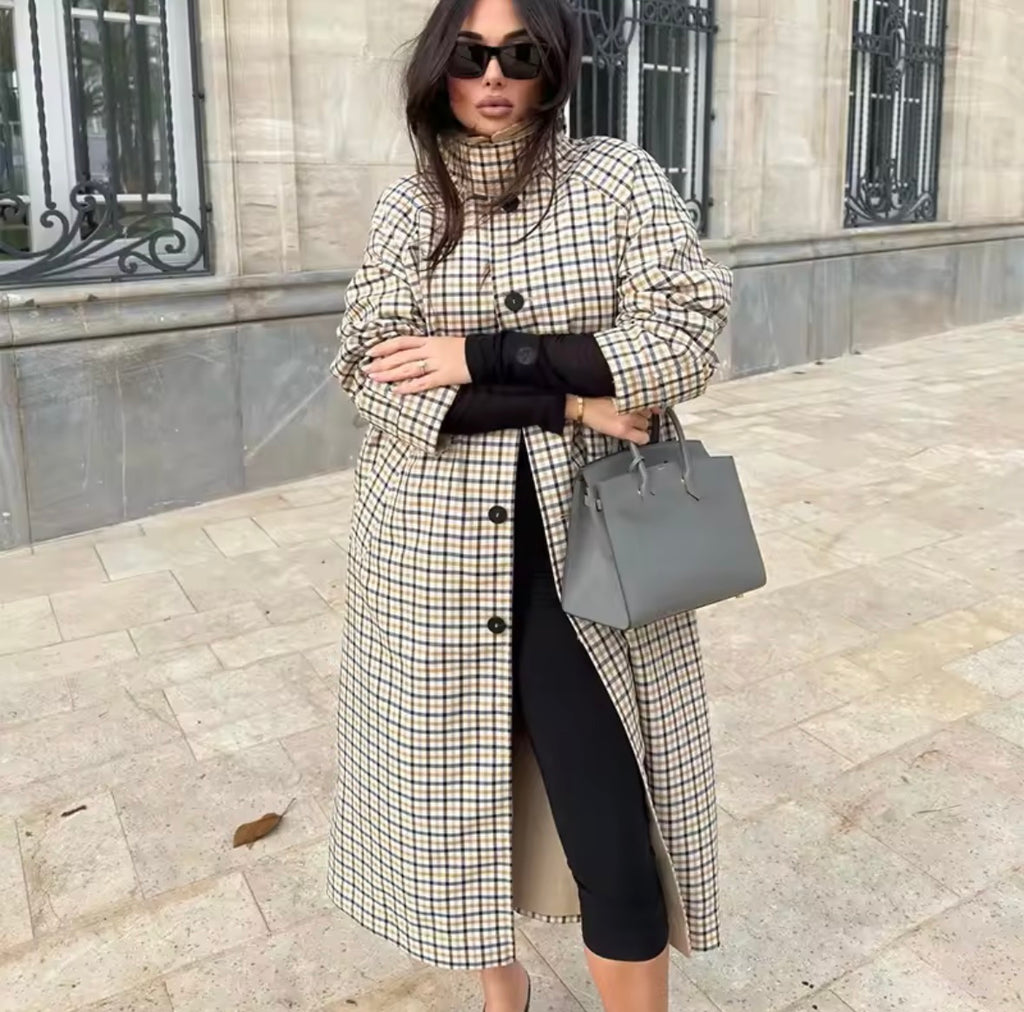 Beige Reversible Trench Coat