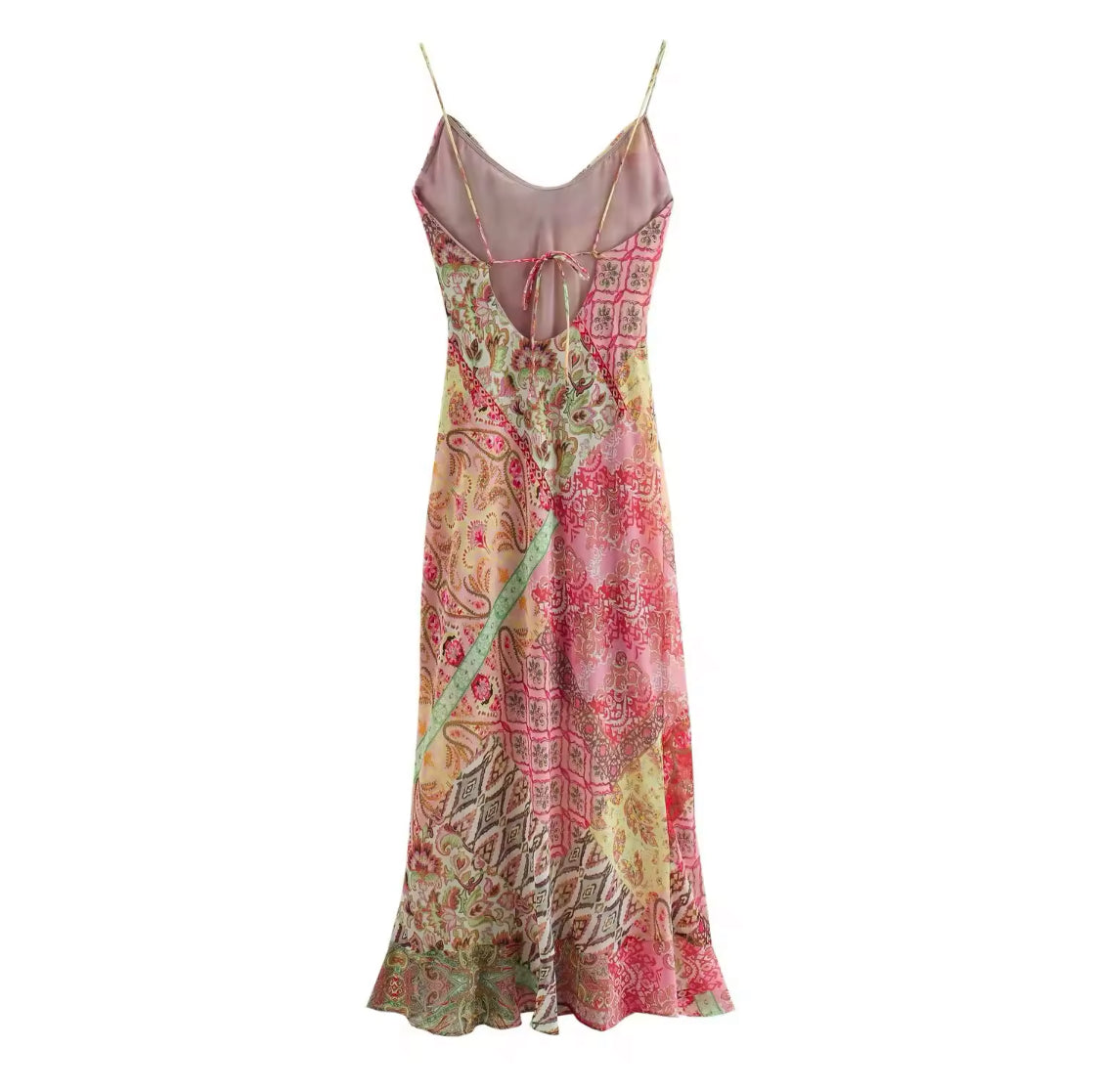 Floral Patchwork Print Slip Dress