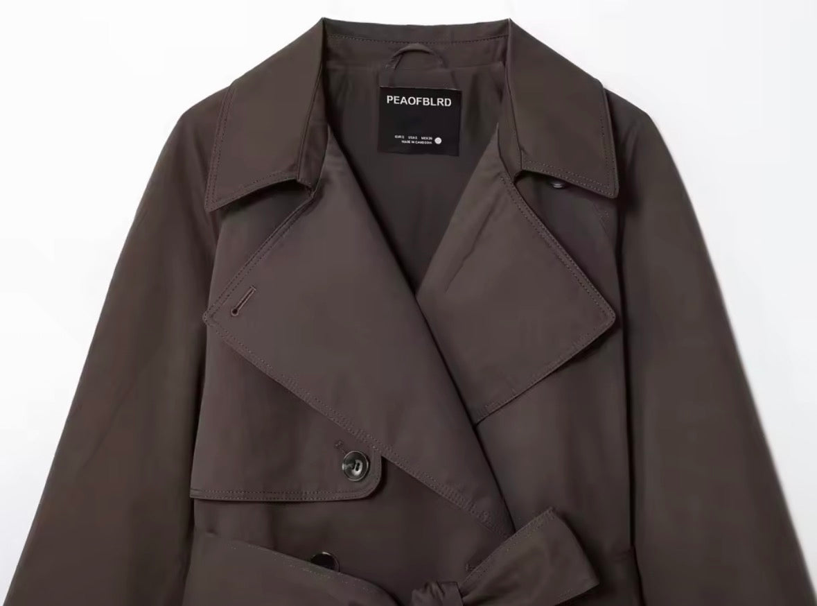 Belted Short Trench