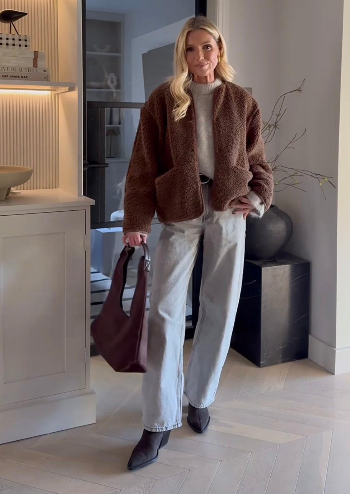 Teddy Fleece Jacket with Pockets