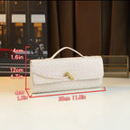Weave Effect Clutch Crossbody Bag