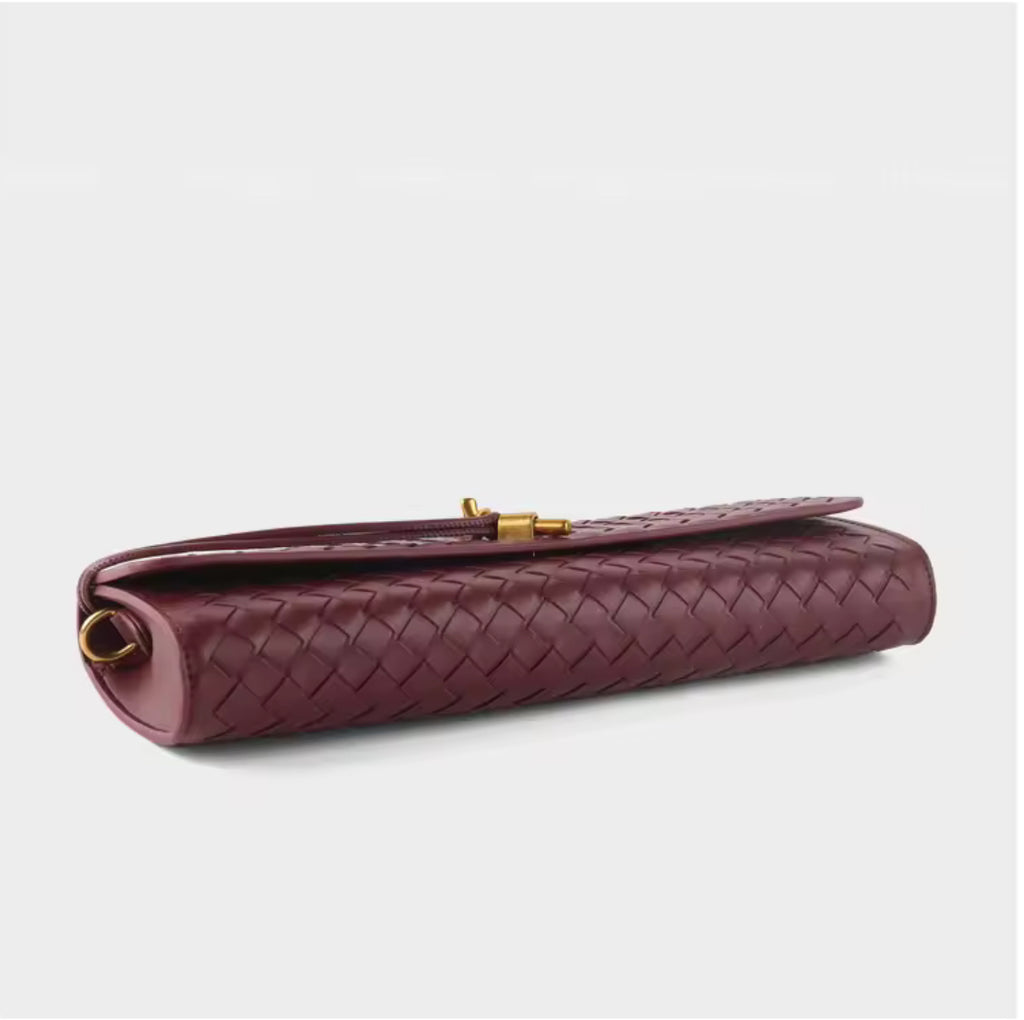 Weave Effect Clutch Crossbody Bag