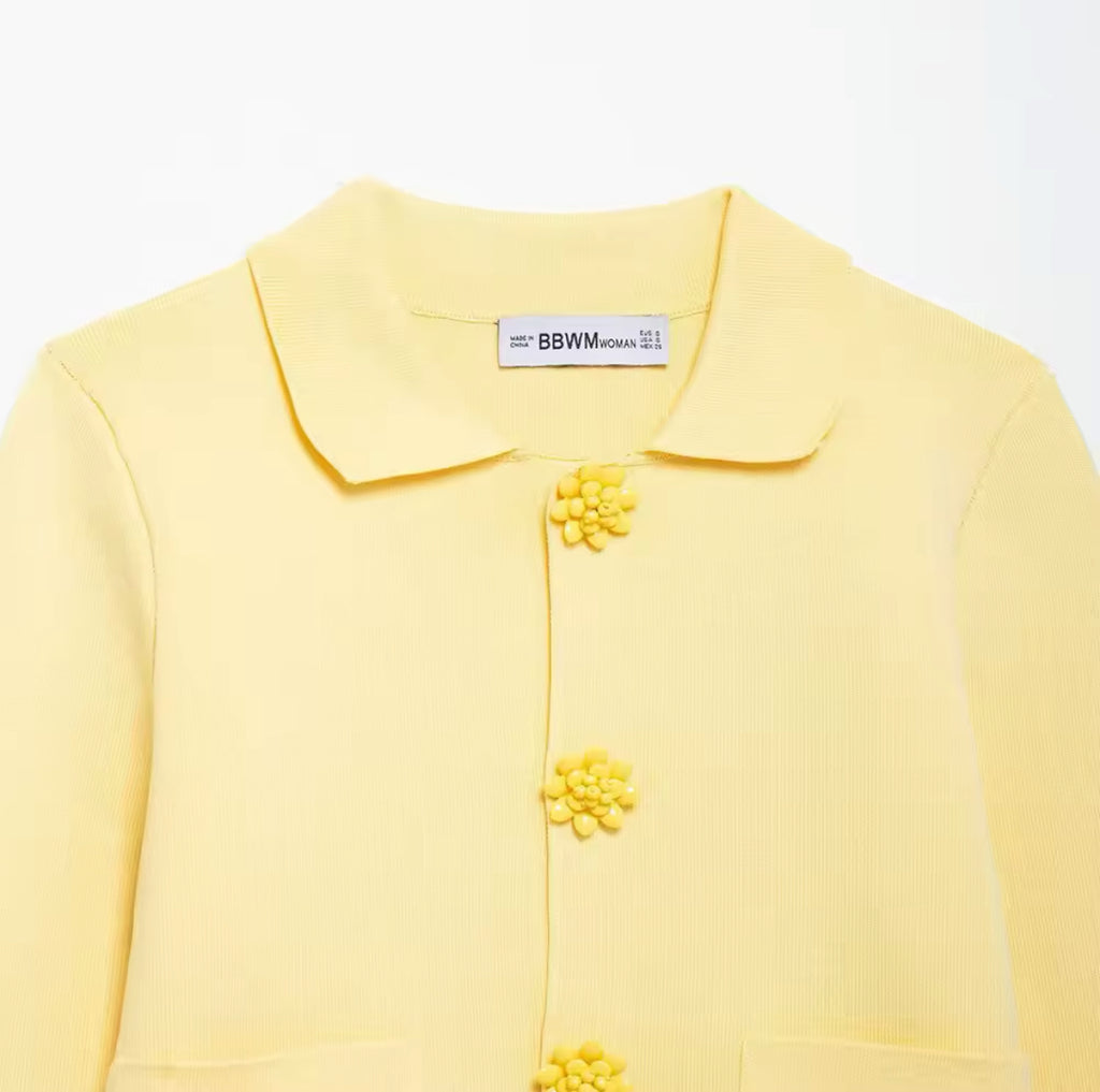Butter Yellow Cardigan