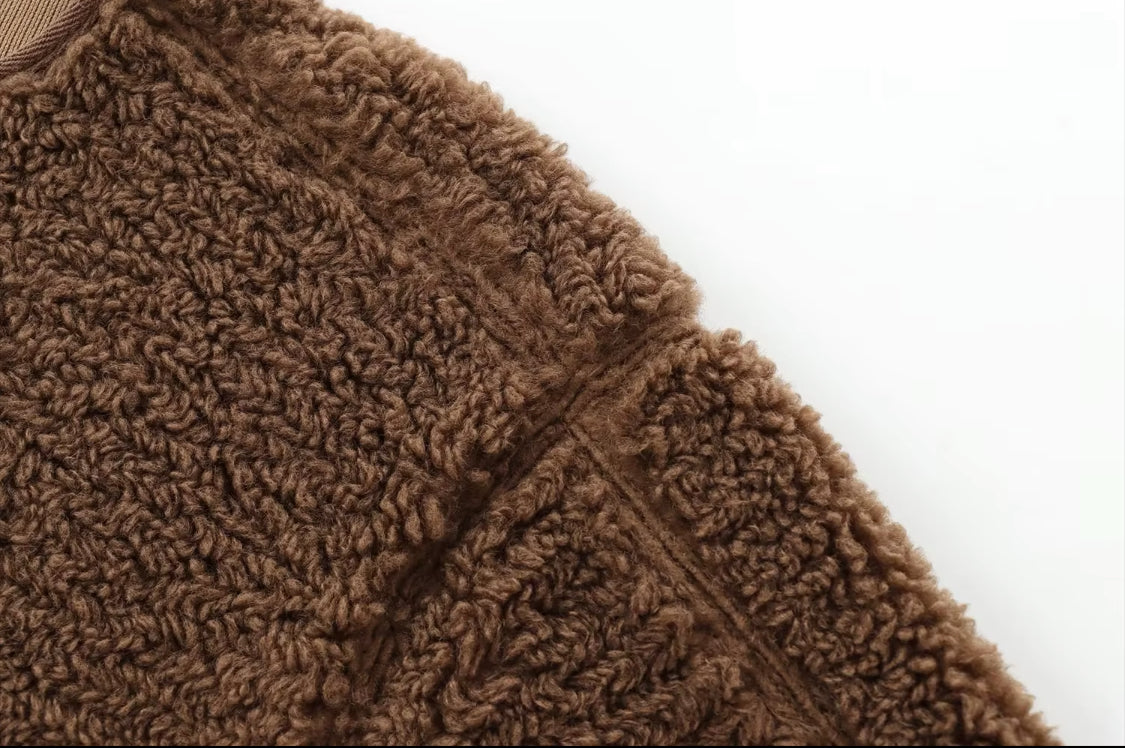Teddy Fleece Jacket with Pockets