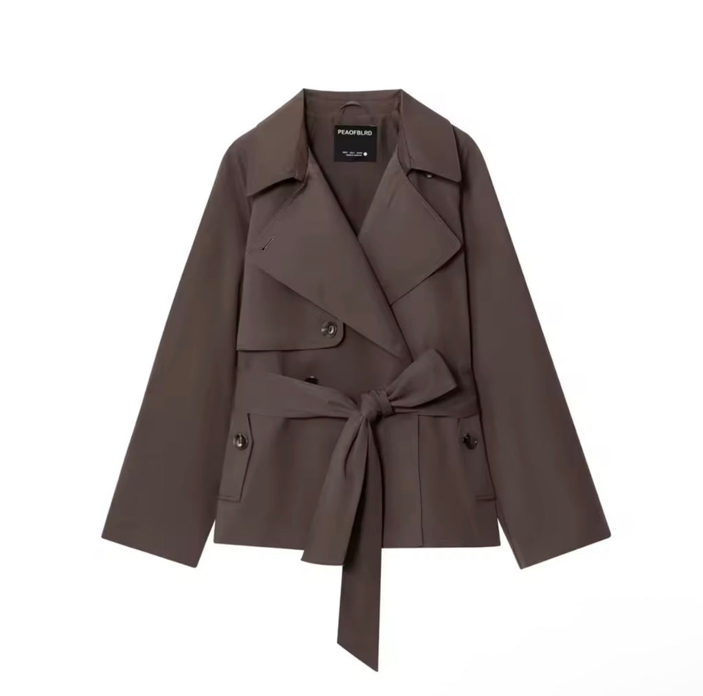 Belted Short Trench