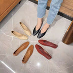 French Square Toe Flats