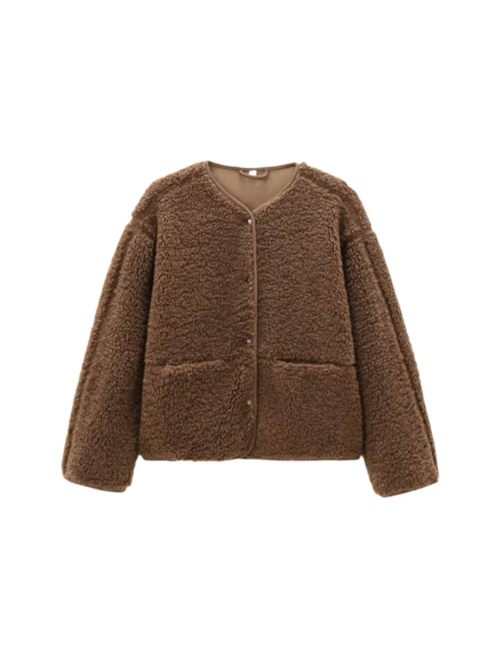 Teddy Fleece Jacket with Pockets