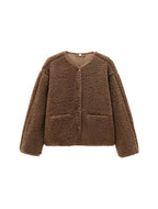 Teddy Fleece Jacket with Pockets