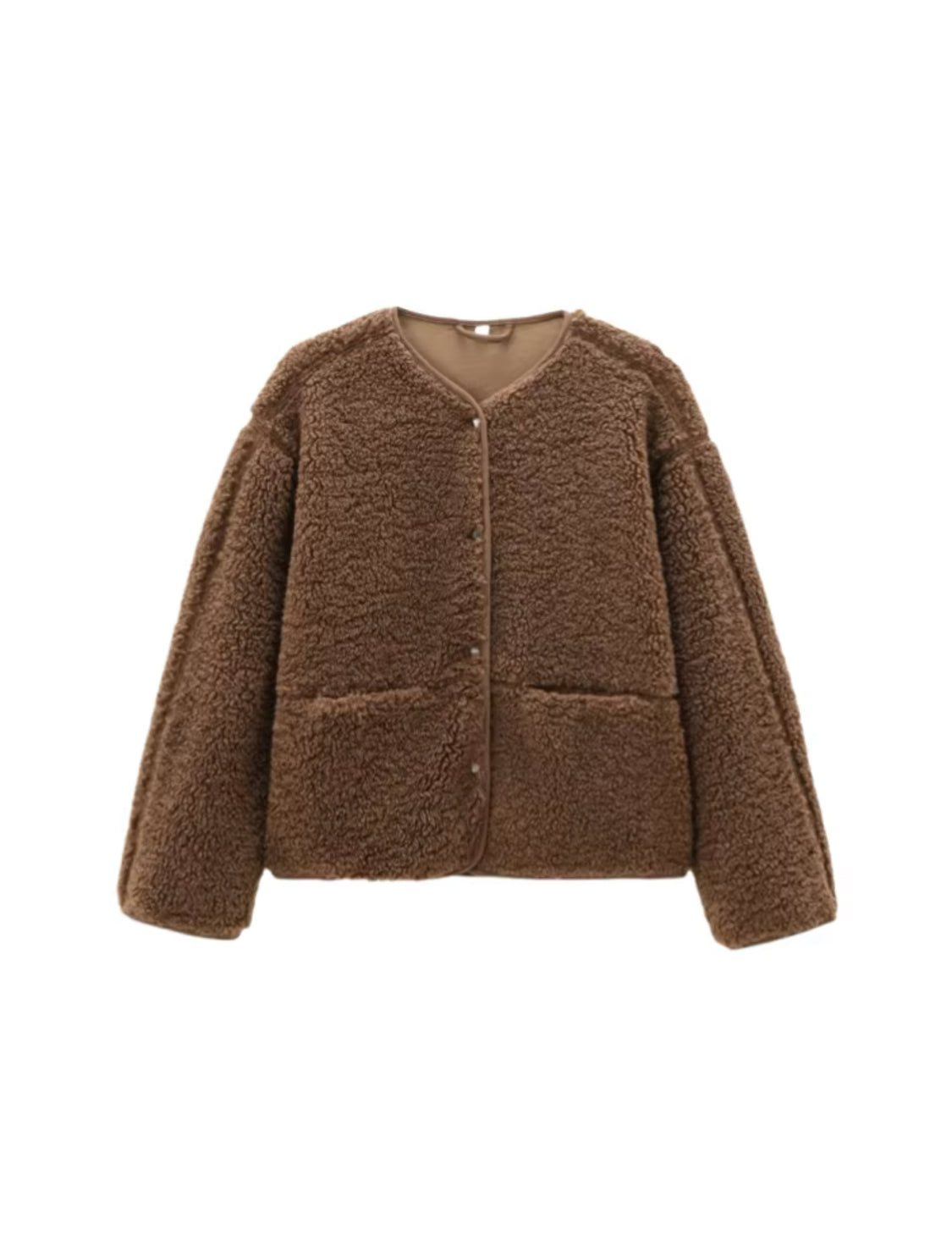 Teddy Fleece Jacket with Pockets