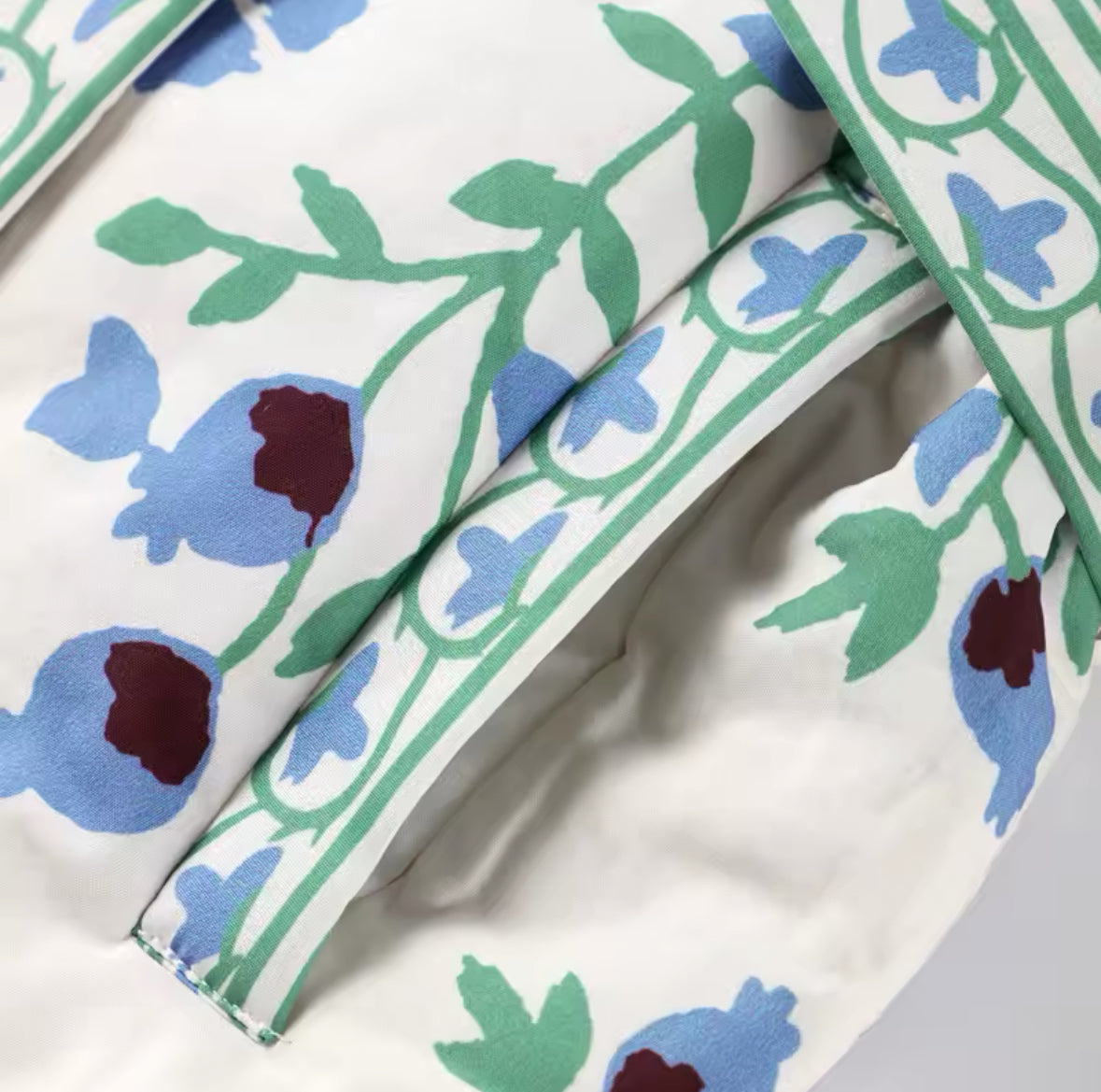 Floral Quilted Belted Jacket