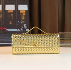 Weave Effect Clutch Crossbody Bag