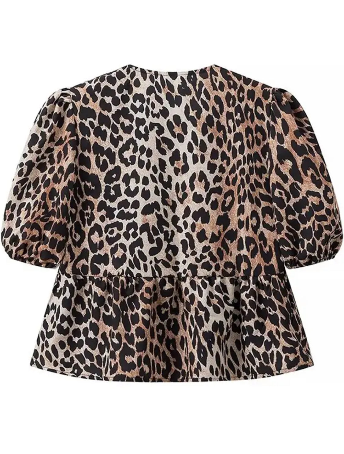 Leopard shops print peplum