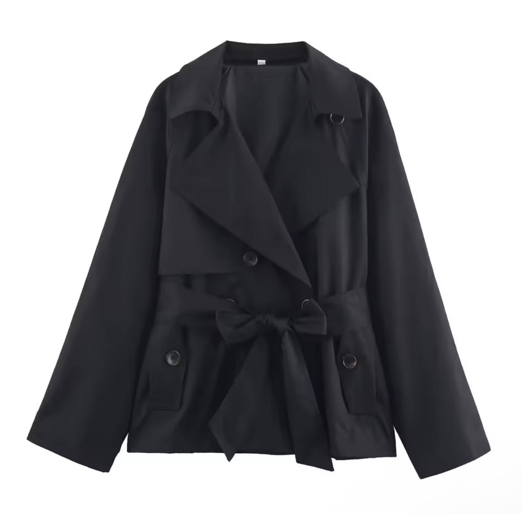 Belted Short Trench