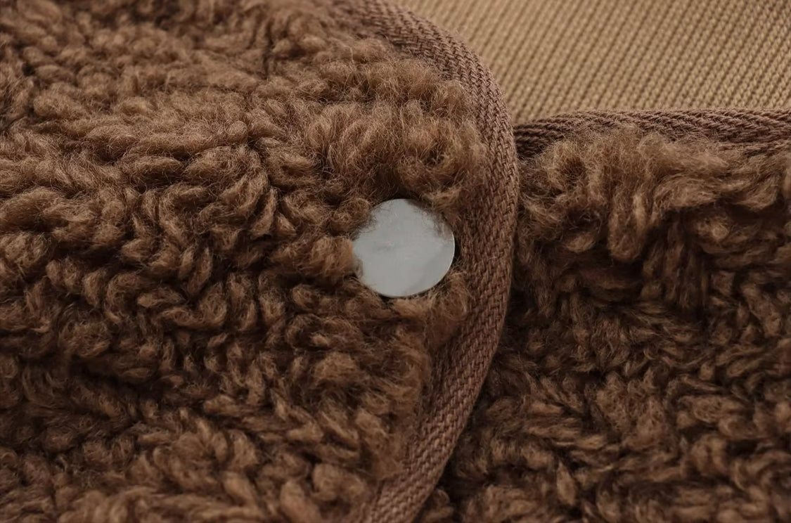 Teddy Fleece Jacket with Pockets