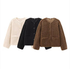 Teddy Fleece Jacket with Pockets