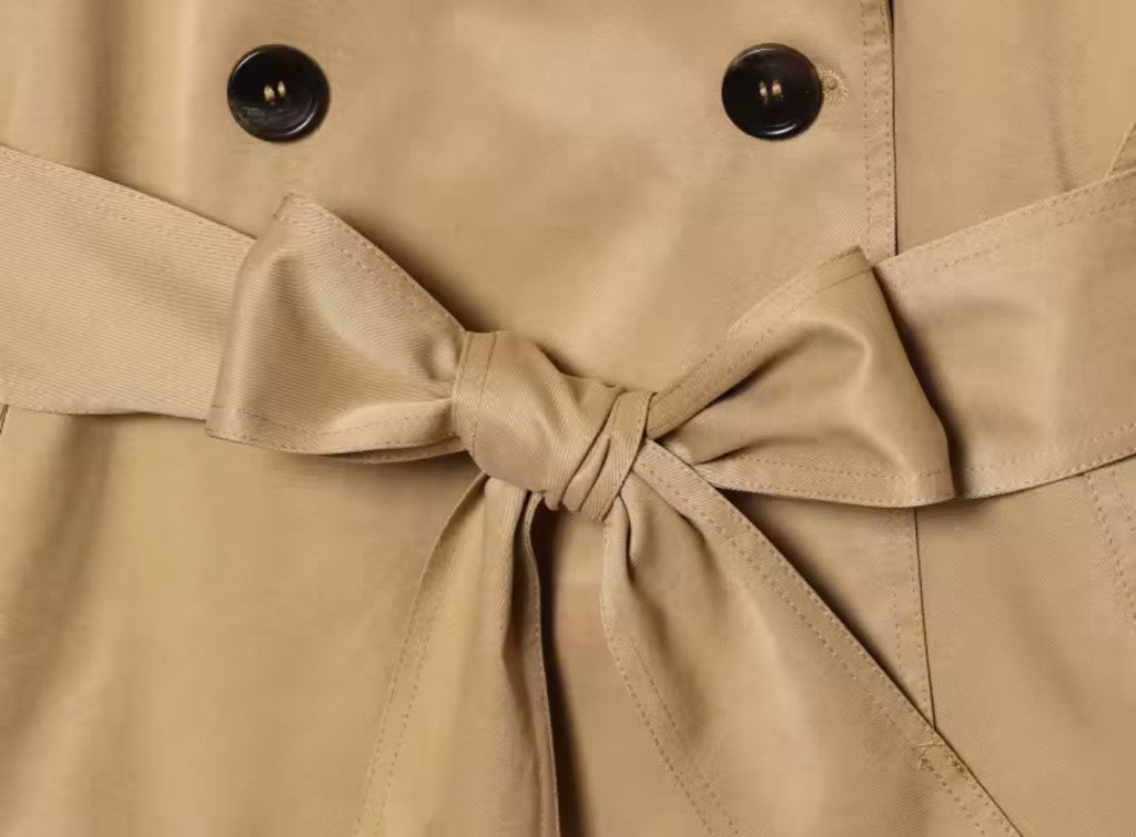 Belted Short Trench
