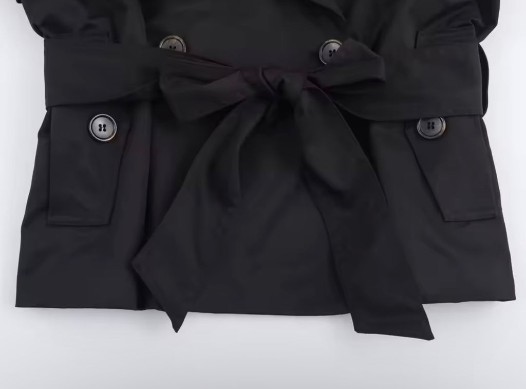 Belted Short Trench